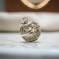 Llamador de ángeles 14 mm Plata decorado REF 790