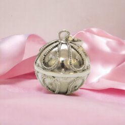 Llamador de ángeles 18 mm Plata decorado REF 1190