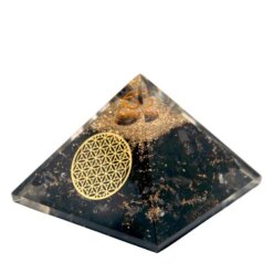 PIRAMIDE ORGONITA FLOR DE LA VIDA SHUNGITE REF 690