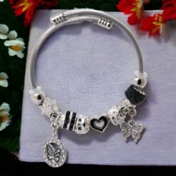 PULSERA AJUSTABLE CON DIJES ACERO MOD  10 REF -4