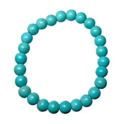 PULSERA MINERAL HOWLITE TURQUESA 6MM REF  3