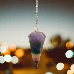 Péndulo Facetado Mineral - 7 Chakras REF 290