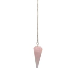 Péndulo Facetado Mineral - Cuarzo Rosa REF 200