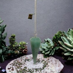 Péndulo Facetado Mineral - Verde Adventurine REF 2