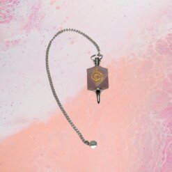 Péndulo Hexagonal Grabado CHO KU REI - Cuarzo Rosa