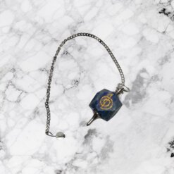 Péndulo Hexagonal Grabado CHO KU REI - Lapislazuli