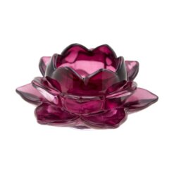 Portavela cristal loto púrpura