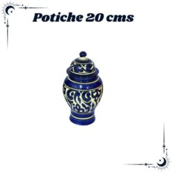 Potiche 20cms  Mod  03 Azul/Blanco