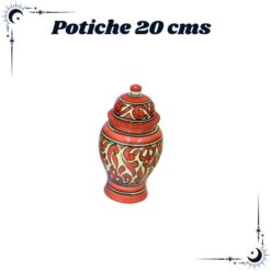 Potiche 20cms  Mod  04 Naranja/Blanco