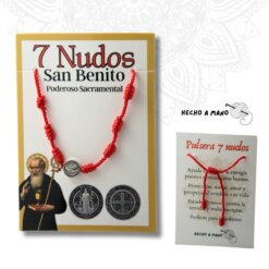 Pulsera 7 Nudos Roja - SAN BENITO