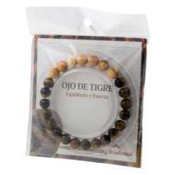 Pulsera Mineral Ojo de Tigre con Palo Santo REF  7