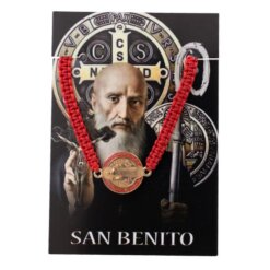 Pulsera Roja Tejida San Benito Rojo REF 3
