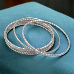 Pulsera Semanario Acero Plateado Lisa y Ondulada