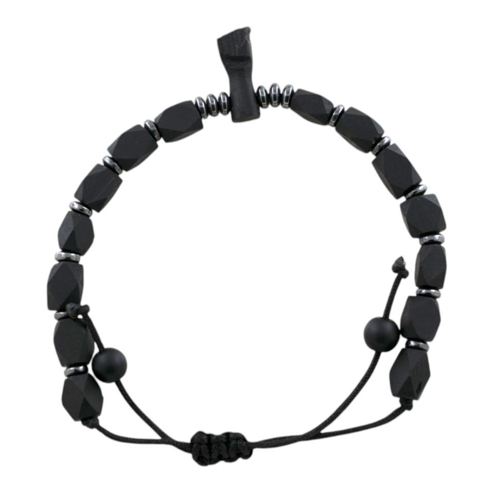 Pulsera ajustable de Azabache con puño REF 7