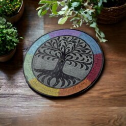 Quemador plato piedra ÁRBOL VIDA NEGRO 4  10  240