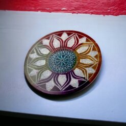 Quemador plato  piedra FLOR CHAKRA 4  10CM   240