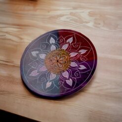 Quemador plato piedra FLOR LOTO CHAKRA 4  10  240