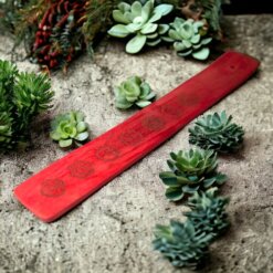 Quemador tabla grab  madera chakras 065-24 ROJO