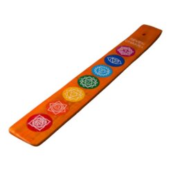 Quemador tabla madera 7 chakras 065-04 NARANJA