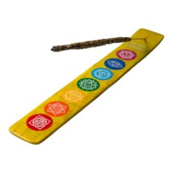 Quemador tabla madera 7 chakras 065-07 AMARILLO