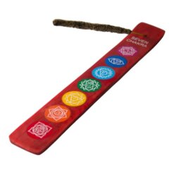 Quemador tablilla madera 7 chakras 065 - 03 ROJO