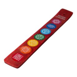 Quemador tablilla madera 7 chakras 065 - 03 ROJO