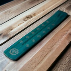 Quemador tablilla madera chakras 045 - 12 TURQUESA
