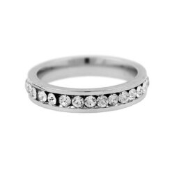 SET 12 ANILLOS DE ACERO - ARO CON PIEDRAS