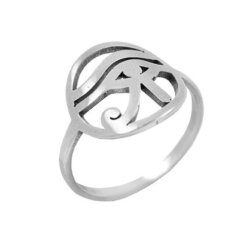 SET 12 ANILLOS DE ACERO - OJO DE HORUS PEQUEÑO