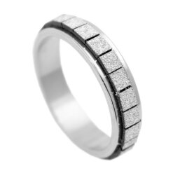 SET 12 ANILLOS DE ACERO - PIEDRAS CUADRADO