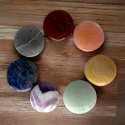 SET RUNAS PLANA REDONDA MINERAL 7 CHAKRAS 30MM 790