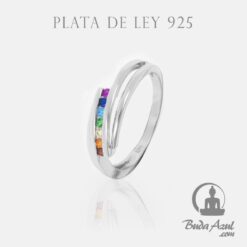 Anillo Plata LAZO CIRCONITAS COLORES REF  590