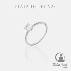 Anillo Plata UNA PIEDRA CIRCONITA REF  390
