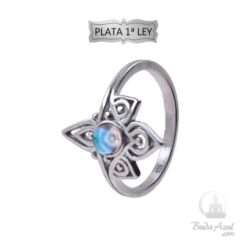 Anillo Plata de Ley 925 Mandala piedra REF 690