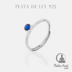 Anillo Plata de Ley 925 PIEDRA AZUL REF  390