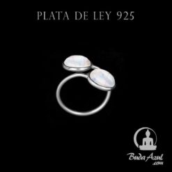 Anillo Plata de Ley 925 Piedra Luna Liso REF  650