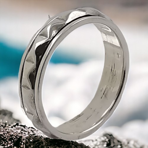Anillo Plata de Ley 925 ondulado ANTIESTRES REF790