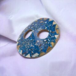 BROCHE COLOR PARA PAREO 8 CMS - azul