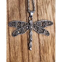 COLGANTE METAL CON CADENA MOD  LIBELULA