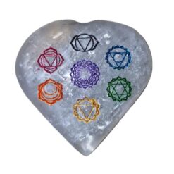 CORAZON SELENITA 7 CHAKRAS