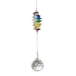 Colgador Feng Shui bola cristal pequeña 25cm Mod 3
