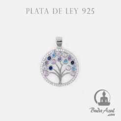 Colgante Plata ARBOL VIDA CIRCON COLOR LILA REF690
