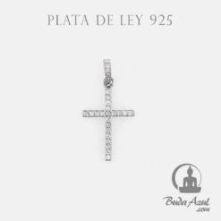 Colgante Plata CRUZ CIRCONITAS REF  390