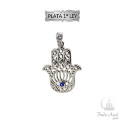 Colgante Plata Ley 925 Mano Fátima Circon REF 690
