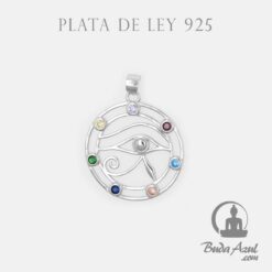 Colgante Plata OJO DE HORUS CIRCON COLORES REF 590