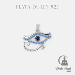 Colgante Plata OJO HORUS CIRCON AZUL P LILA REF890