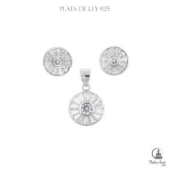 Conjunto Plata de Ley 925 CIRCULO REF 1050