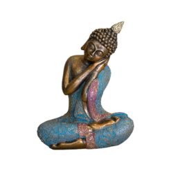 Figura Buda Pico 14cm Bronce-Azul LYH23447-2B
