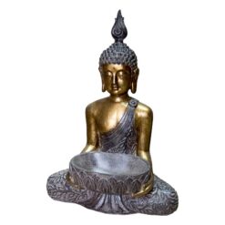 Figura Buda Pico Loto Bronce 40cm LYH23425