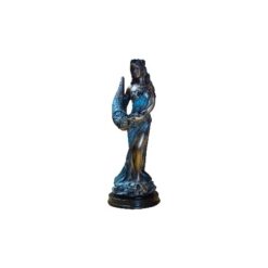 Figura Diosa de la Fortuna 22cm Bronce-azul W025